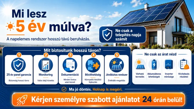 12 kW napelem rendszer mint hosszú távú beruházás 12 kW-os napelem rendszer jövőbiztos kialakítással és hosszú távú támogatással
